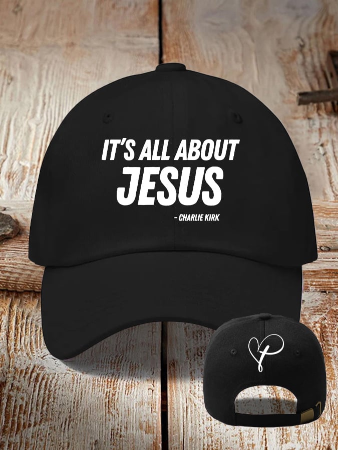 Retro It's All About Jesus Print Baseball Cap-America250