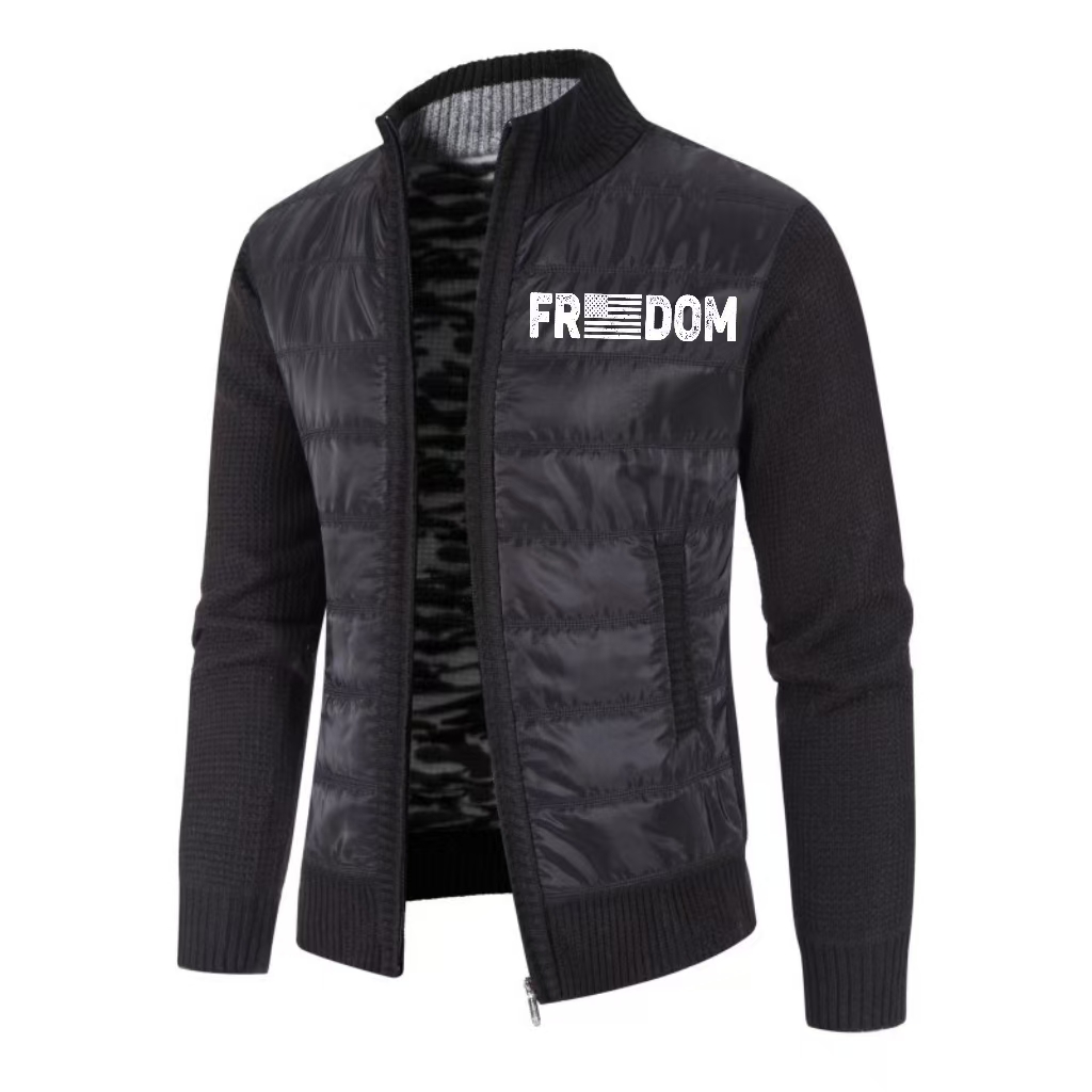 Men's Freedom Knit-Sleeve Hybrid Puffer Jacket-America250