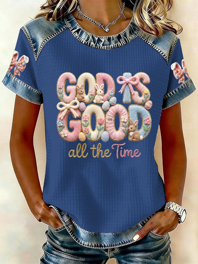 Women's God Is Good All The Time Print T-shirt-America250