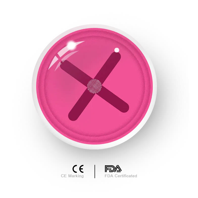 Uniieye Blind Button Eye Pink Cosplay Colored Contact Lenses-UNIIEYE