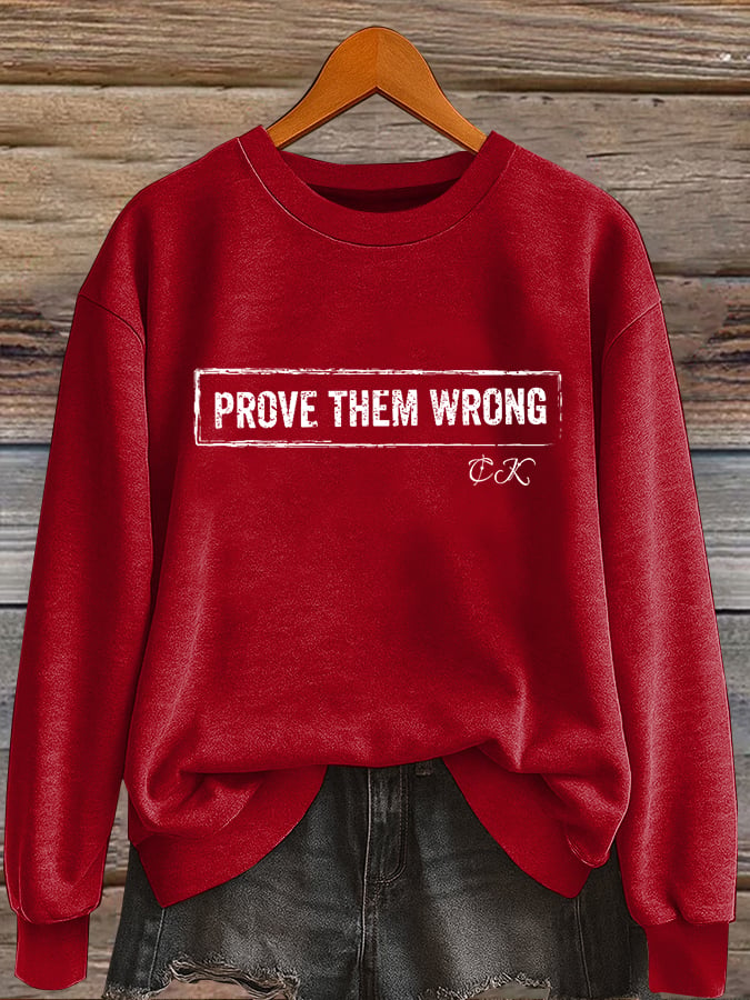 Women'S Casual Letter Print Long-Sleeved Sweatshirt-America250