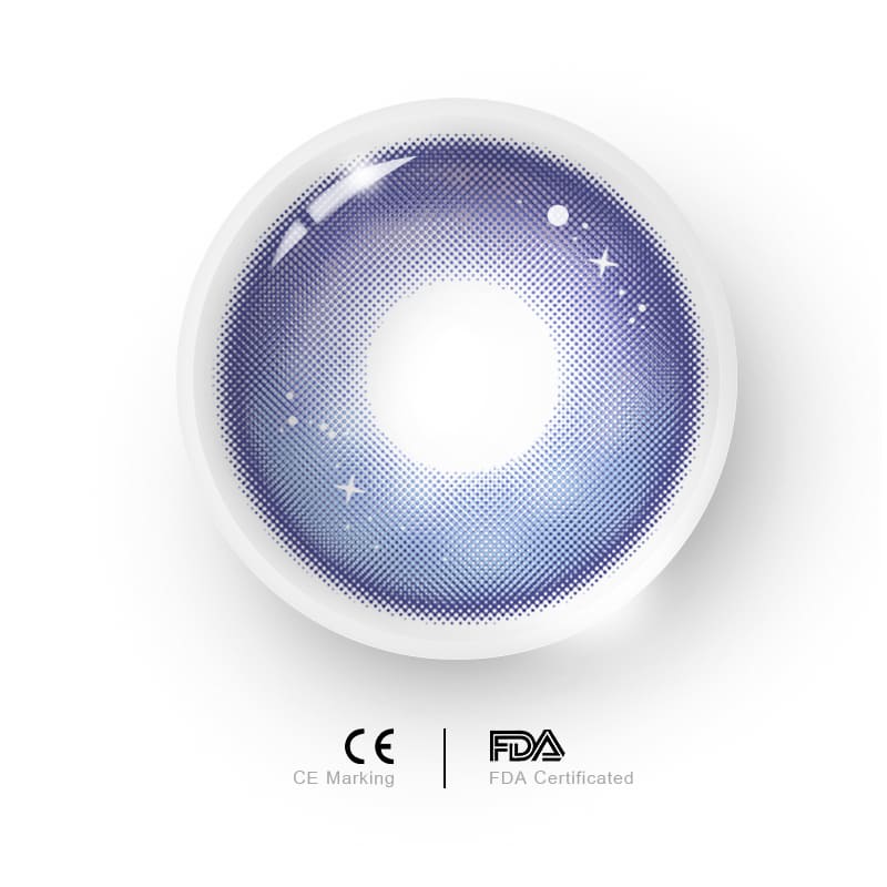 Uniieye Genshin Moon Blue Violet Prescription Colored Contact Lenses-UNIIEYE