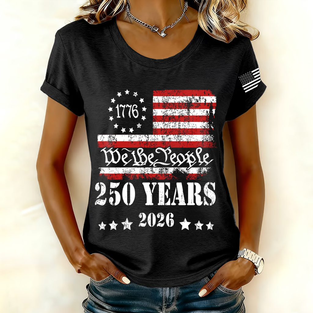 Women's US 250th Anniversary Art Print Short-Sleeve T-Shirt-America250