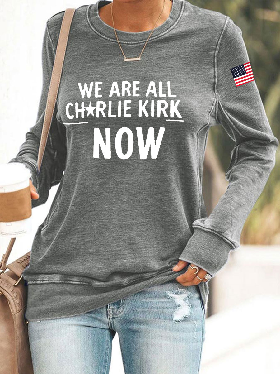 Women's A True Patriot Printed Casual Sweatshirt-America250