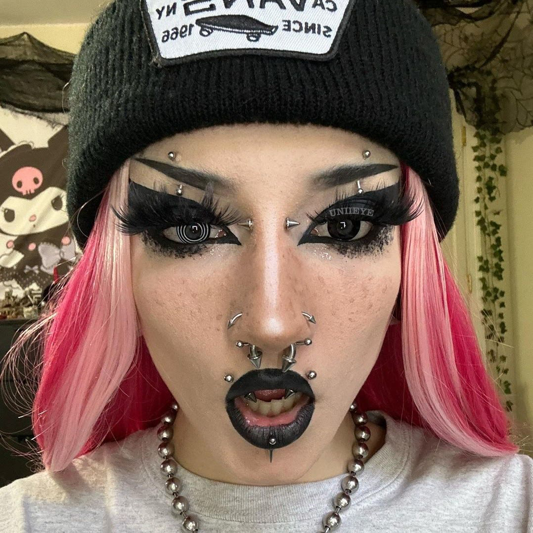 Uniieye Black White Spiral Prescription Cosplay Colored Contact Lenses-UNIIEYE