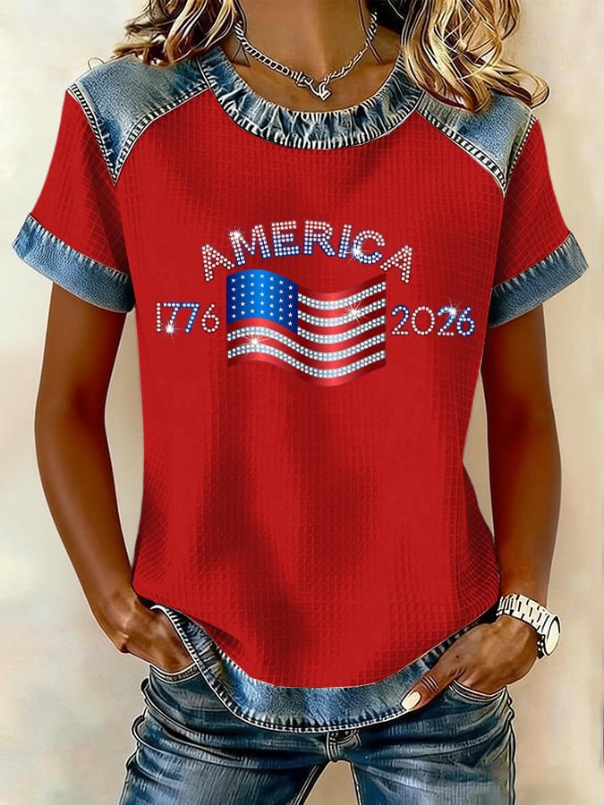 Women's 250th Anniversary Printed Short-Sleeved T-Shirt-America250