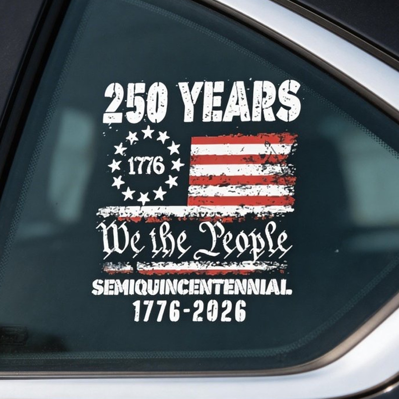 USA 250th Anniversary Car Window Decal Sticker-America250