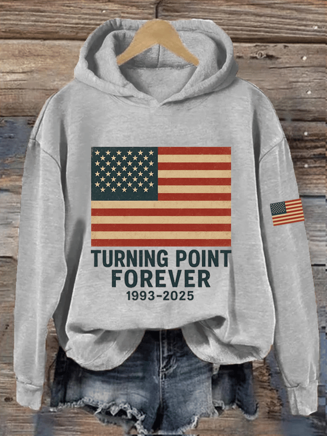 Women's Hot Print Hooded Sweatshirt-America250