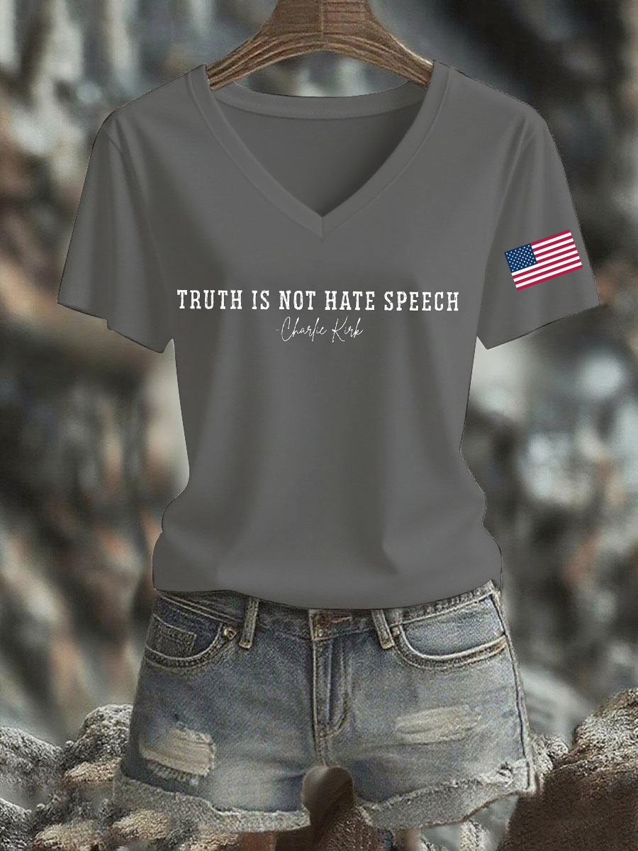 Women's Truth Is Not Hate Speech Printed T-shirt-America250