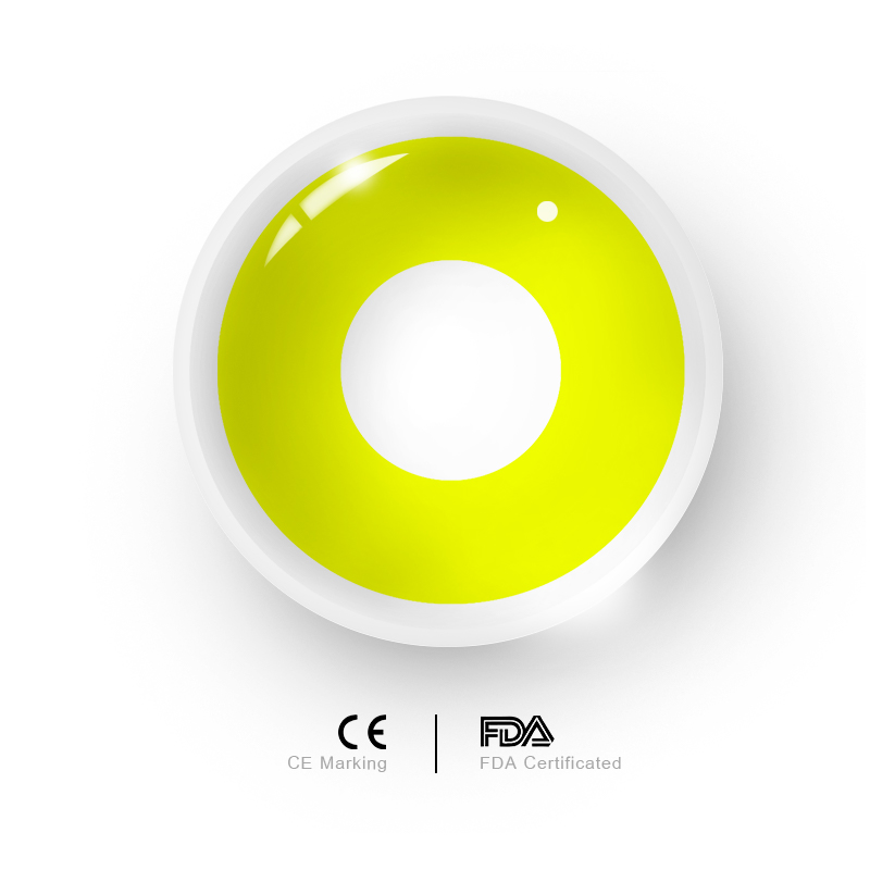 Uniieye Yellow Block Prescription Cosplay Colored Contact Lenses-UNIIEYE