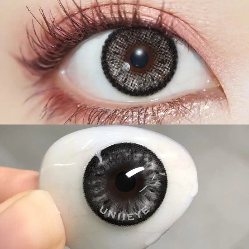 Uniieye Cocoa Black Prescription Colored Contact Lenses
