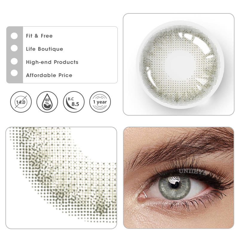 Uniieye Sydney Grey Prescription Colored Contact Lenses-UNIIEYE