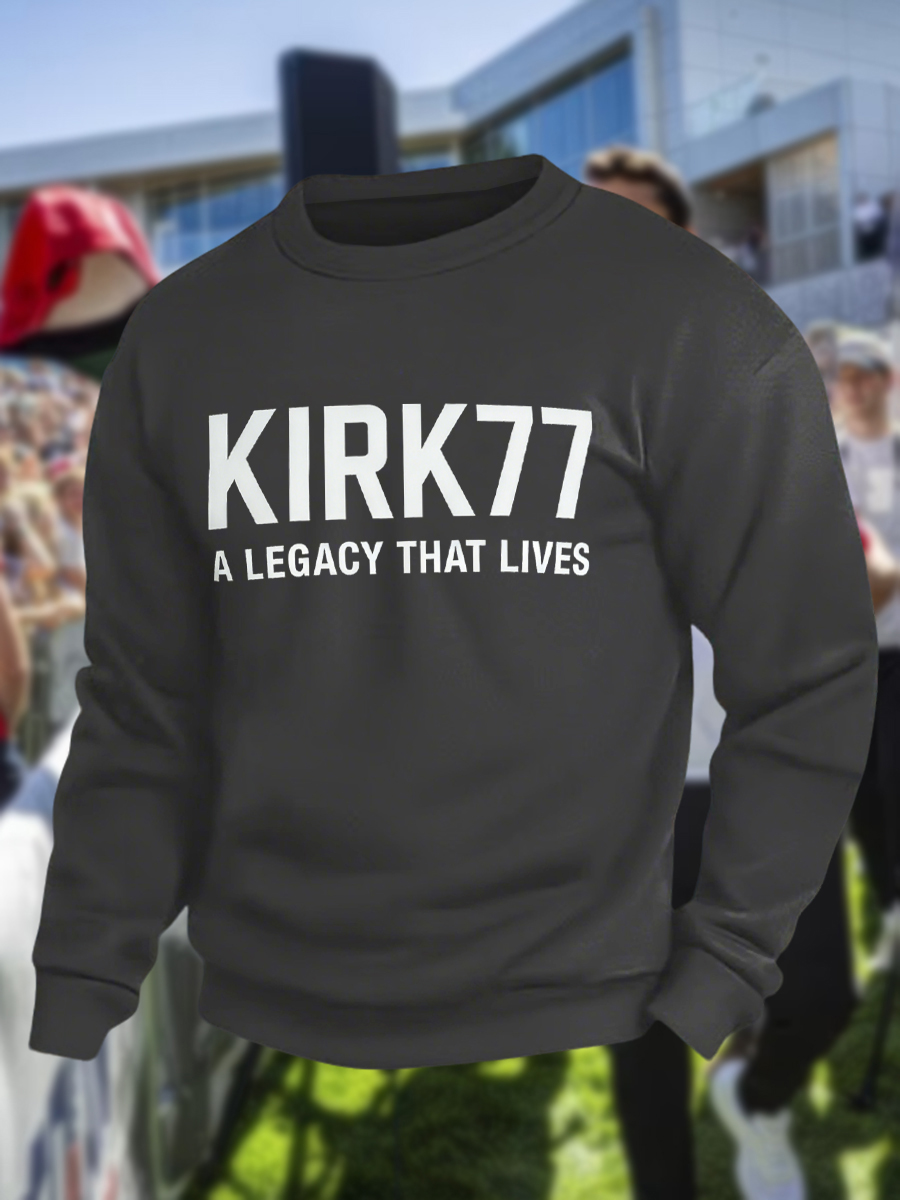 Men's Kirk77 A Legacy That Lives Crew Neck Sweatshirt-America250