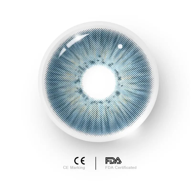 Uniieye New York III Blue Prescription Colored Contact Lenses