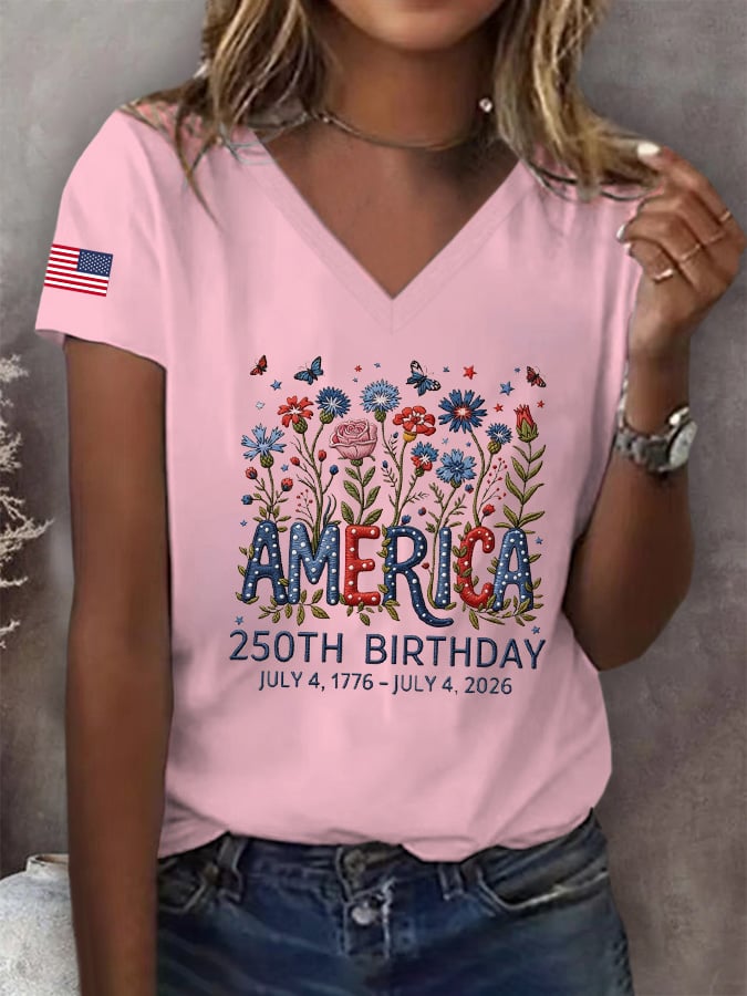 Women's America 250th Birthday T-Shirt-America250