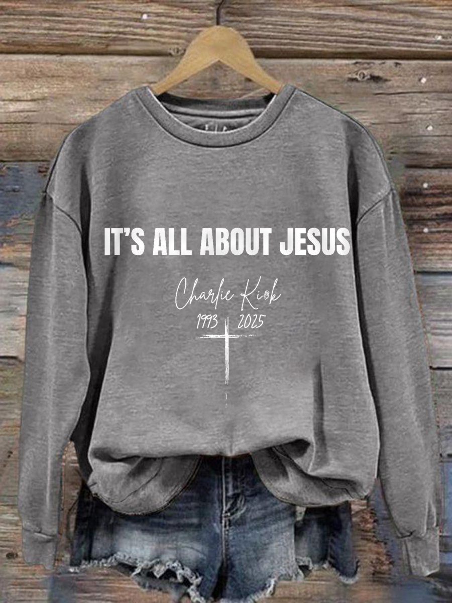 Women's It's All About Jesus R.I.P C.K Sweatshirt-America250