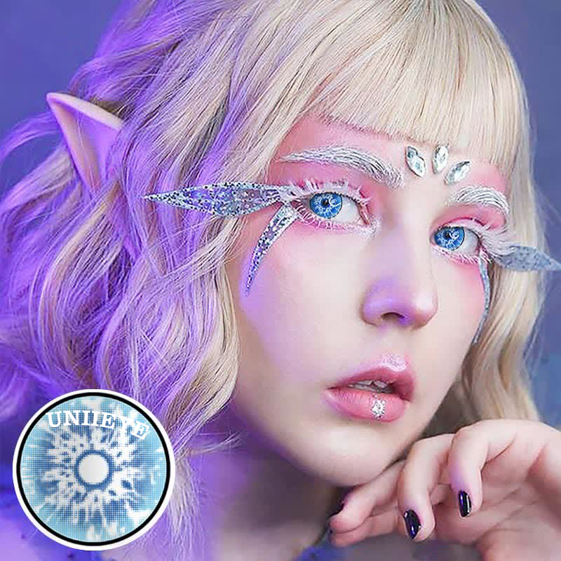 Uniieye Blind Genshin Impact Snow Cosplay Colored Contact Lenses-UNIIEYE