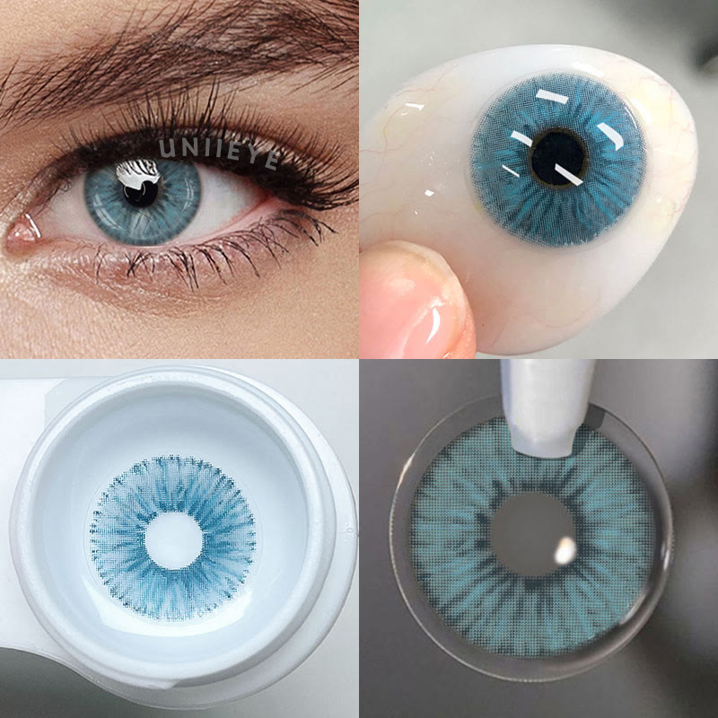 Uniieye Van Gogh Blue Prescription Men Colored Contact Lenses