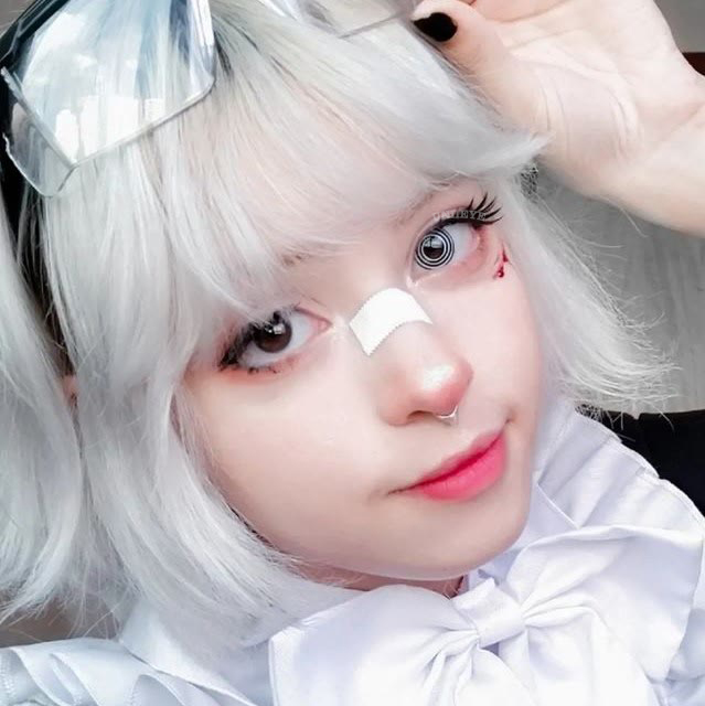 Uniieye Black White Spiral Prescription Cosplay Colored Contact Lenses-UNIIEYE