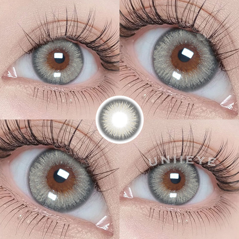 Uniieye Y2K Boho Grey Prescription Colored Contact Lenses