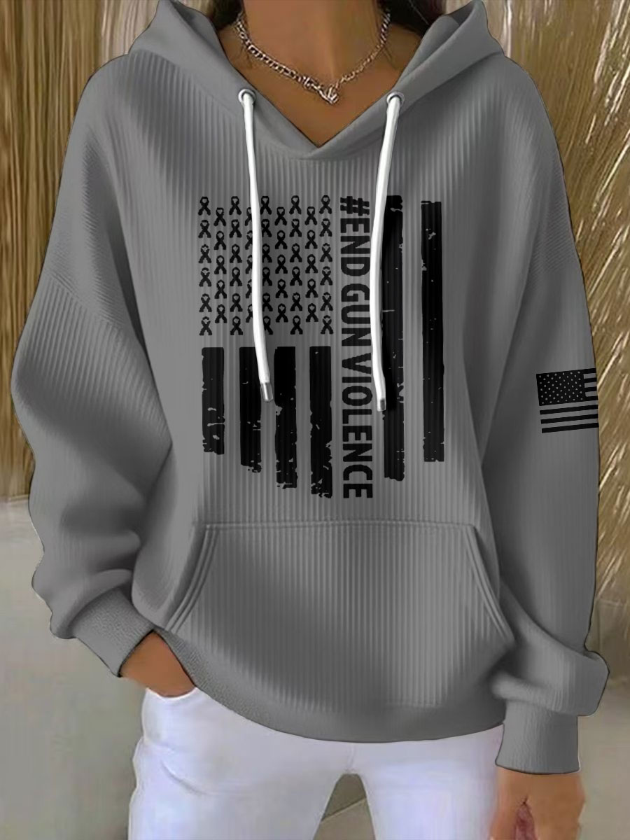 Women's End Gun Violence Printed Hoodie-America250