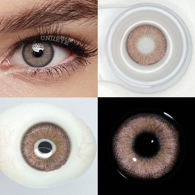 Uniieye Deepwater Zone Brown Prescription Colored Contact Lenses-UNIIEYE