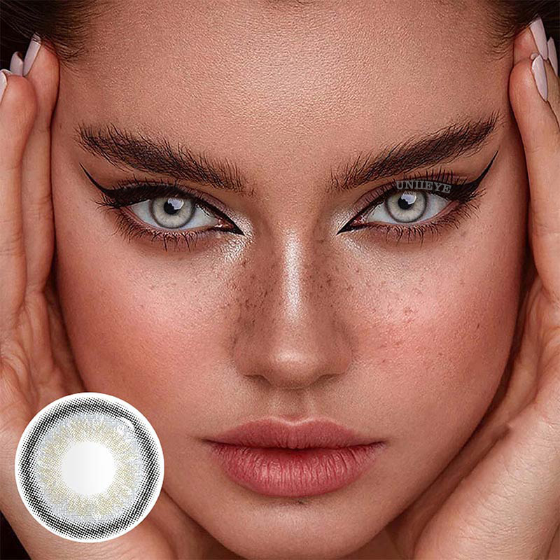 Uniieye Moonbeam II Cow Boy Grey Prescription Colored Contact Lenses-UNIIEYE