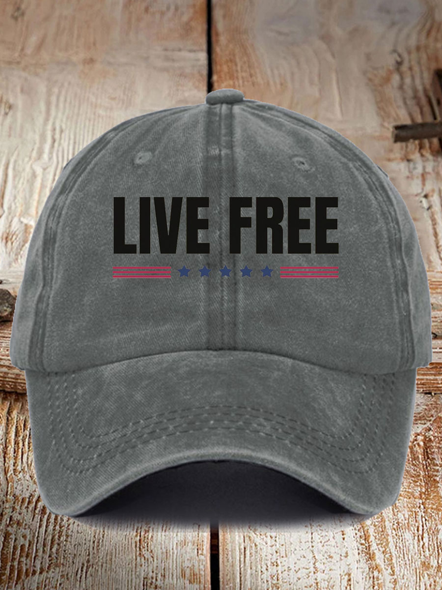 Unisex Live Free Print Hat-America250