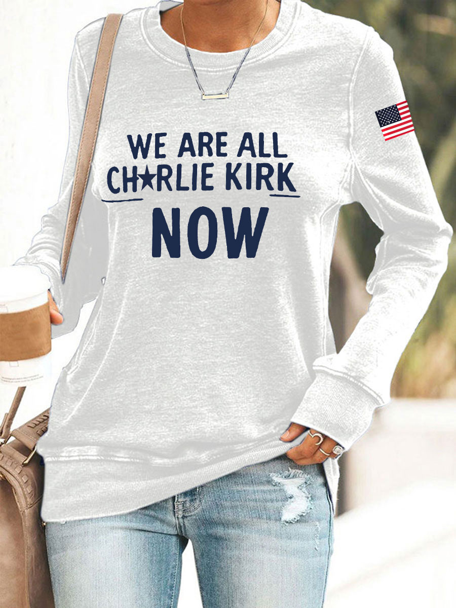 Women's A True Patriot Printed Casual Sweatshirt-America250