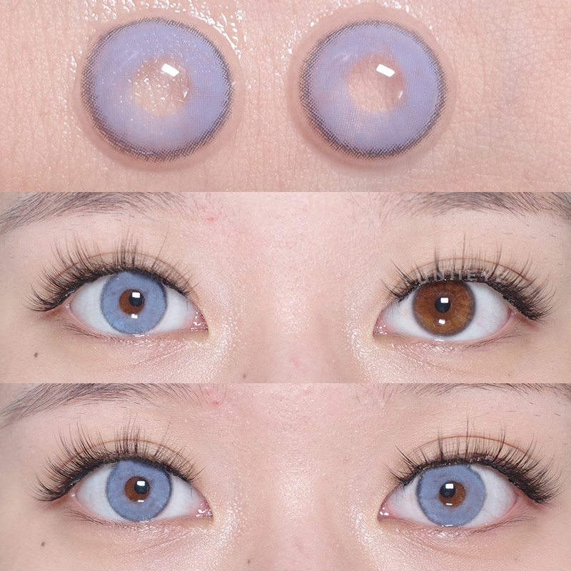 Uniieye Silvana Blue Prescription Colored Contact Lenses