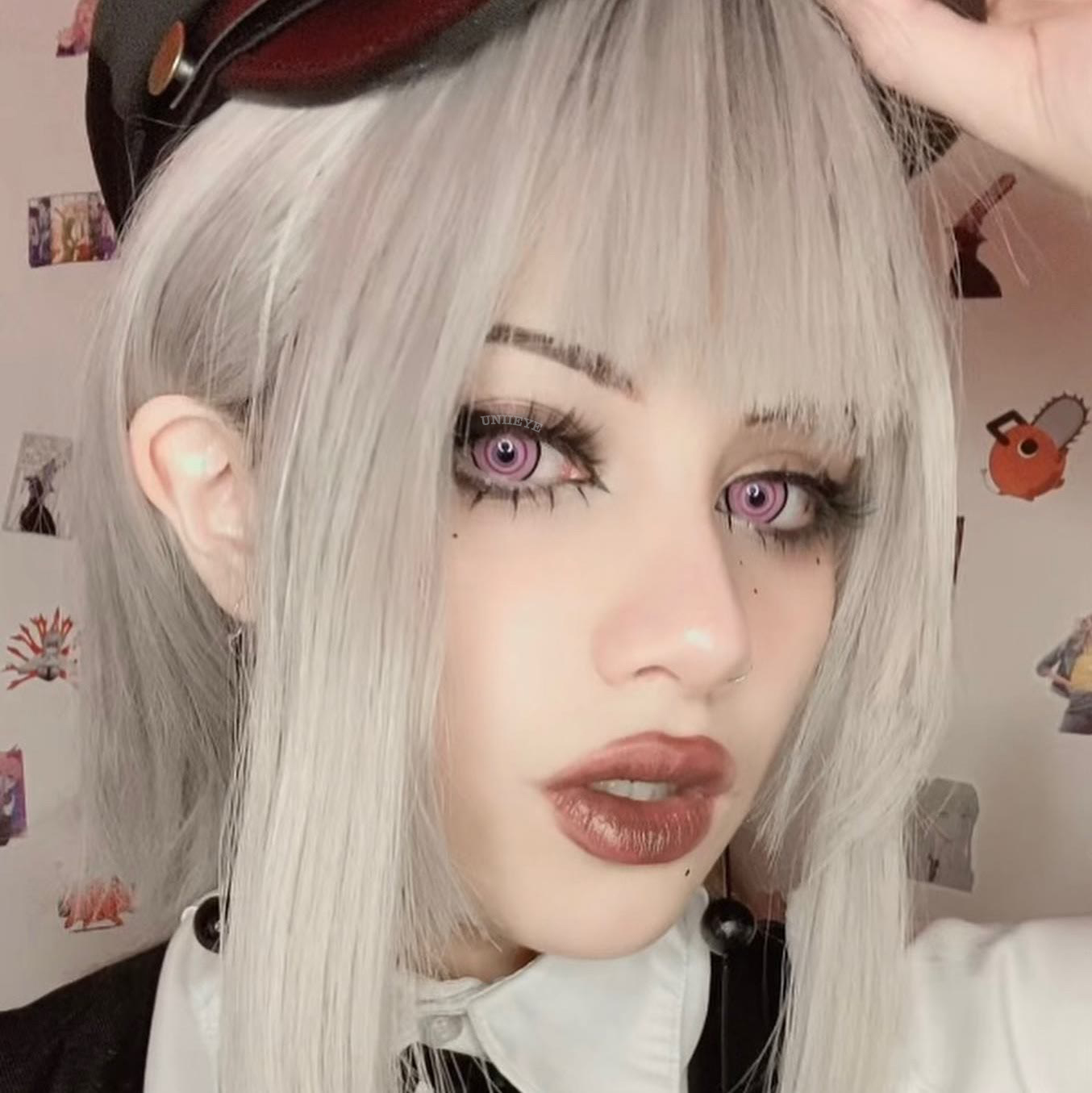 Uniieye Blind Sakuya Prescription Cosplay Colored Contact Lenses-UNIIEYE