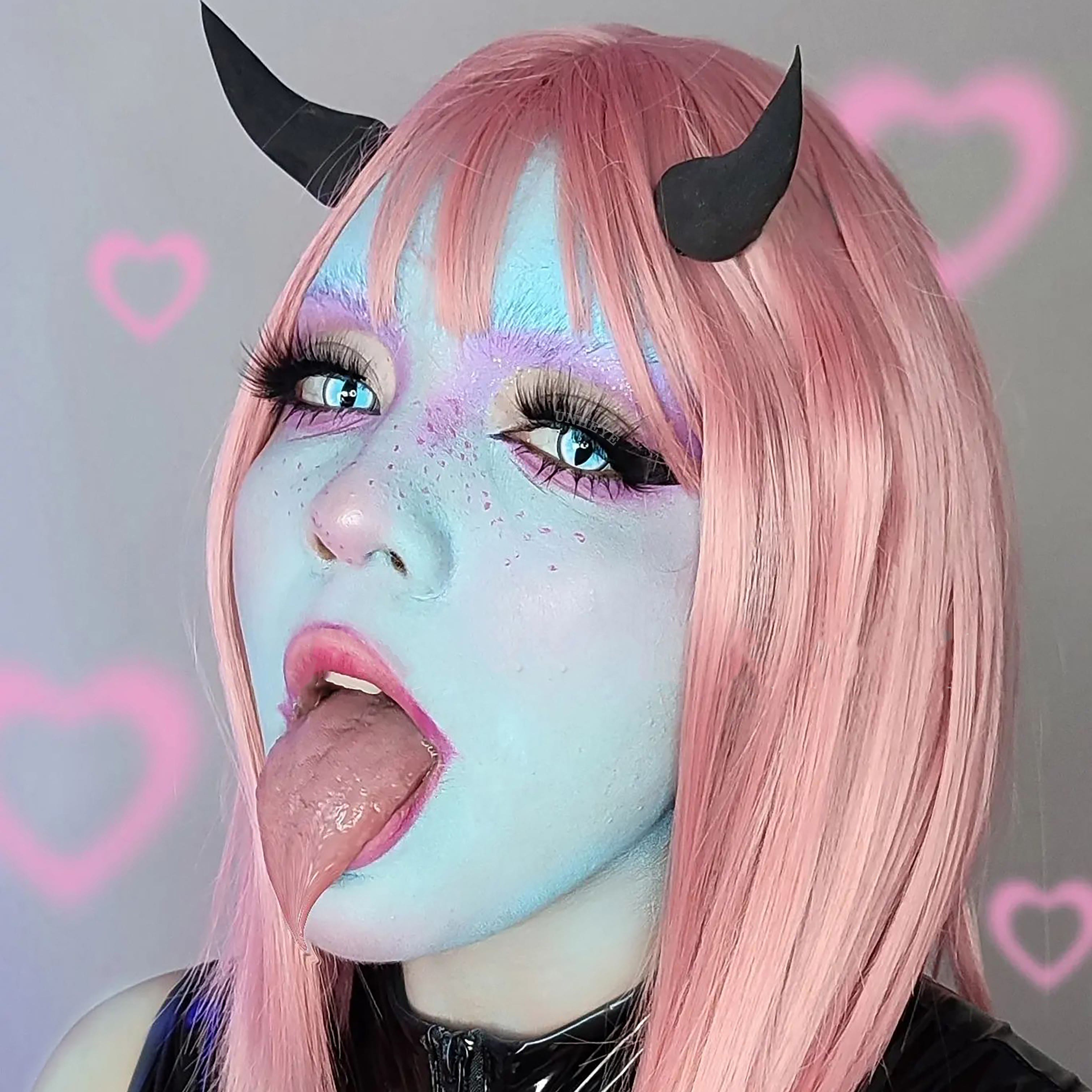 Uniieye Blind Ragdoll Cat Blue Prescription Cosplay Colored Contact Lenses-UNIIEYE