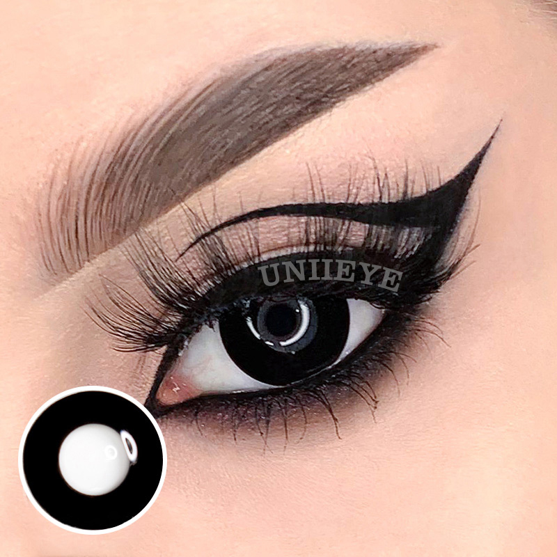 Uniieye Black Block Prescription Cosplay Colored Contact Lenses-UNIIEYE
