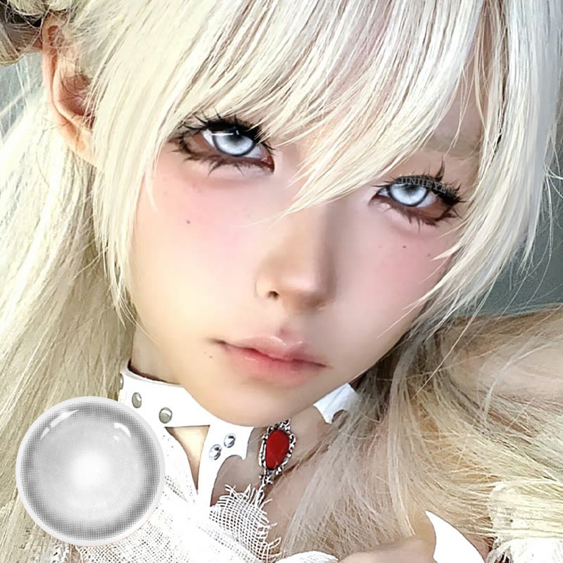 Uniieye Cyber Grey Cosplay Colored Contact Lenses | 6 Months | 1 Day-UNIIEYE