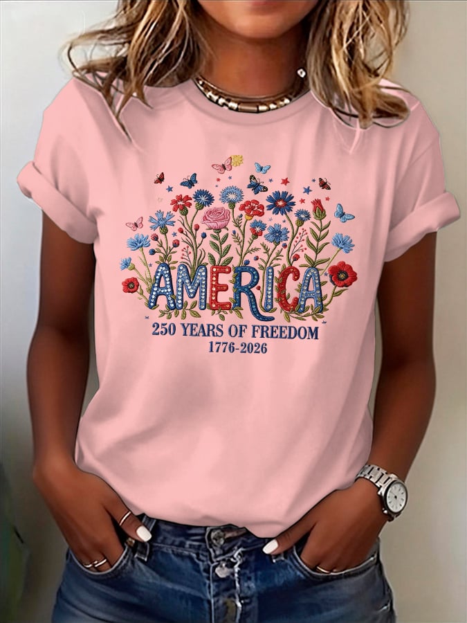 Women's Casual American 250 Commemorative T-shirt-America250