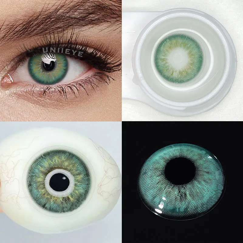 Uniieye Aegean Sea II Green Prescription Colored Contact Lenses