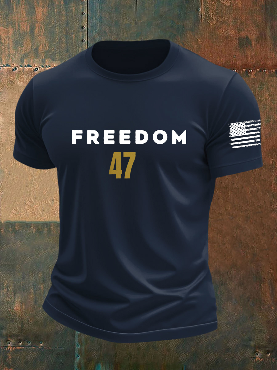 Men's Freedom 47 Flag Short Sleeve T-shirt-America250