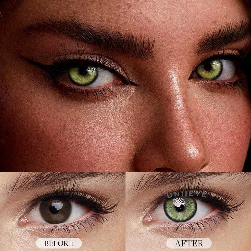 Uniieye Norko Green Prescription Colored Contact Lenses