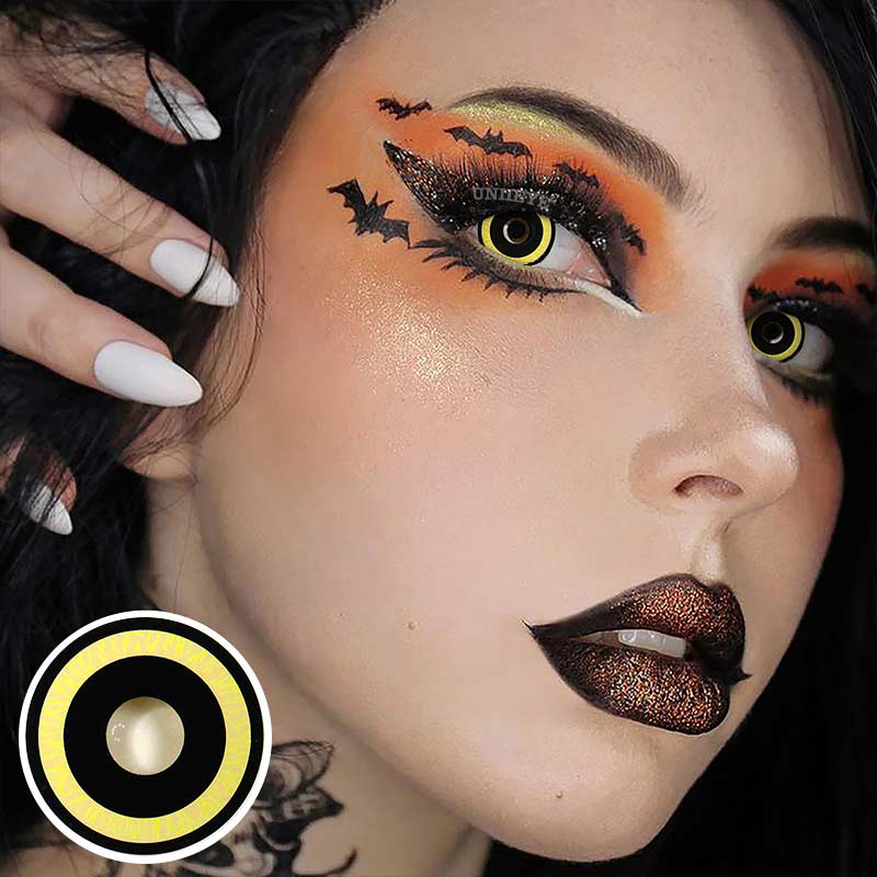 Uniieye Nebulos Yellow Cosplay Colored Contact Lenses-UNIIEYE