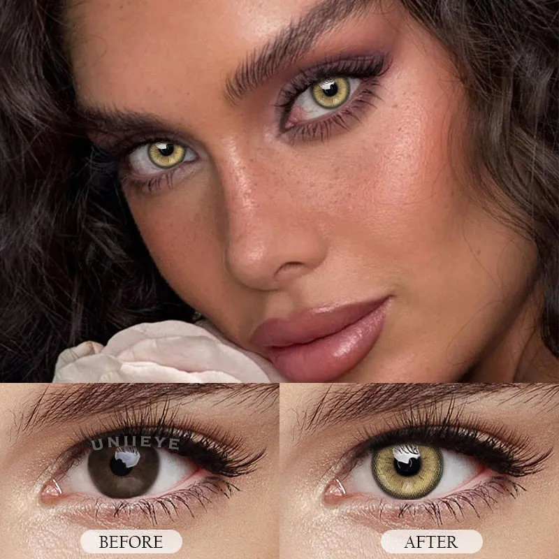 Uniieye Neo Sunflower Brown Prescription Colored Contact Lenses
