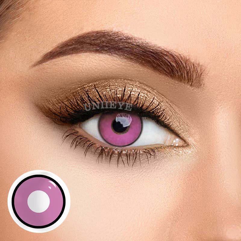 Uniieye Minecraft Pink Prescription Cosplay Colored Contact Lenses-UNIIEYE