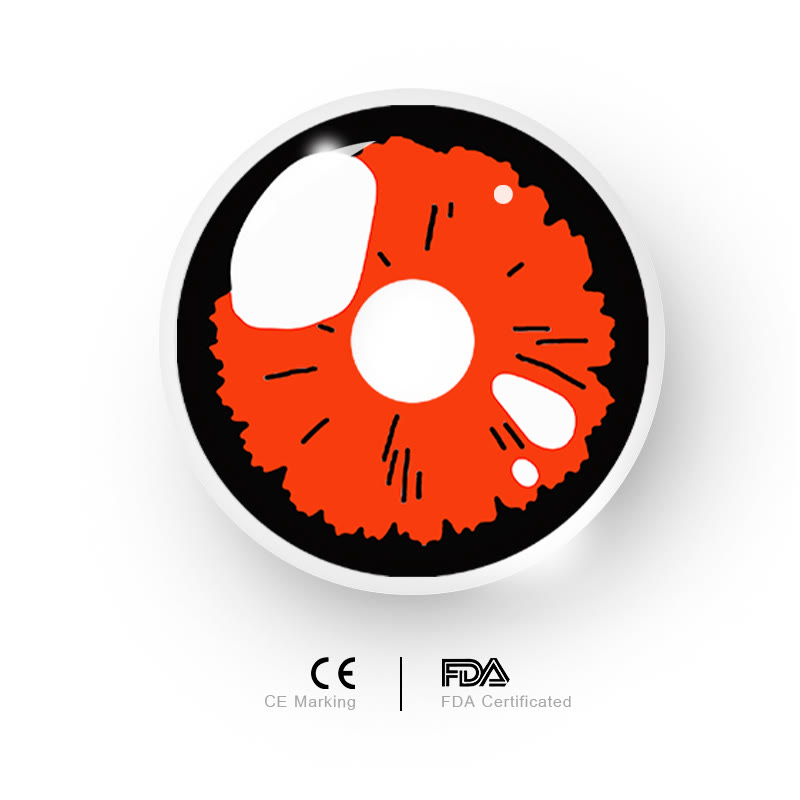 Uniieye Black Lobelia Red Cosplay Colored Contact Lenses-UNIIEYE