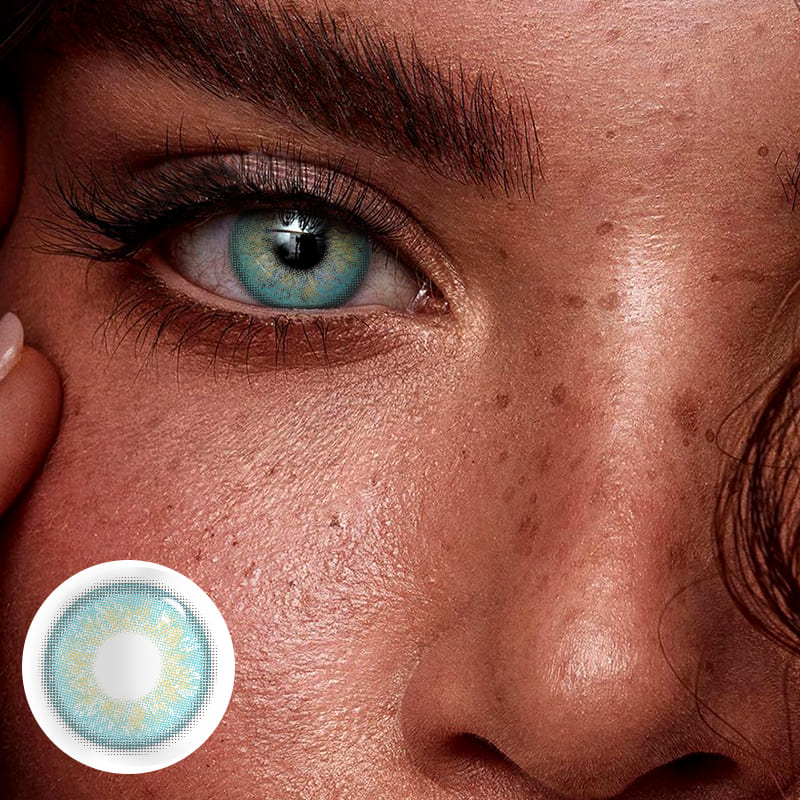 Uniieye Russian Girl Blue Prescription Colored Contact Lenses-UNIIEYE