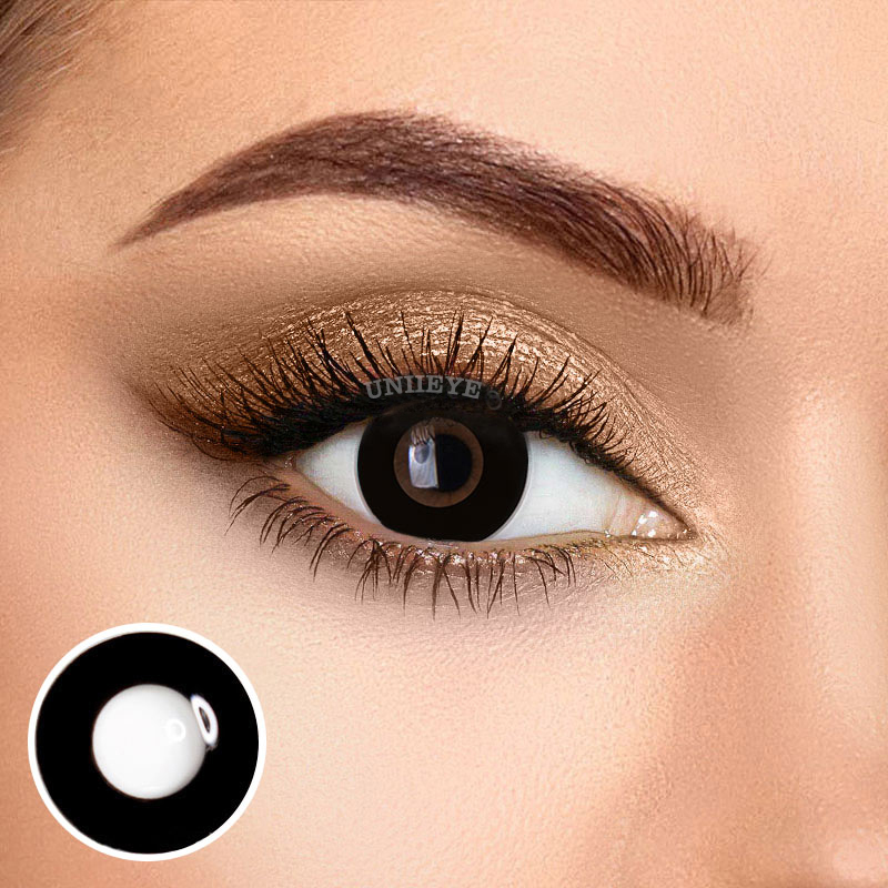 Uniieye Black Block Prescription Cosplay Colored Contact Lenses-UNIIEYE