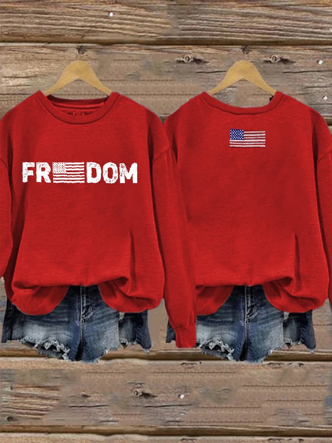 Women's Hot Casual Printed Sweatshirt-America250