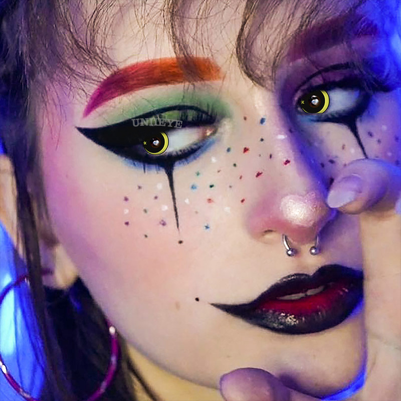 Uniieye Moon Star Yellow Cosplay Colored Contact Lenses-UNIIEYE