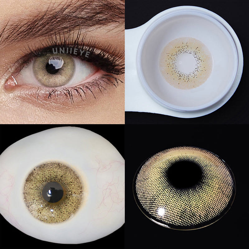 Uniieye Ocean Brown Prescription Men Colored Contact Lenses