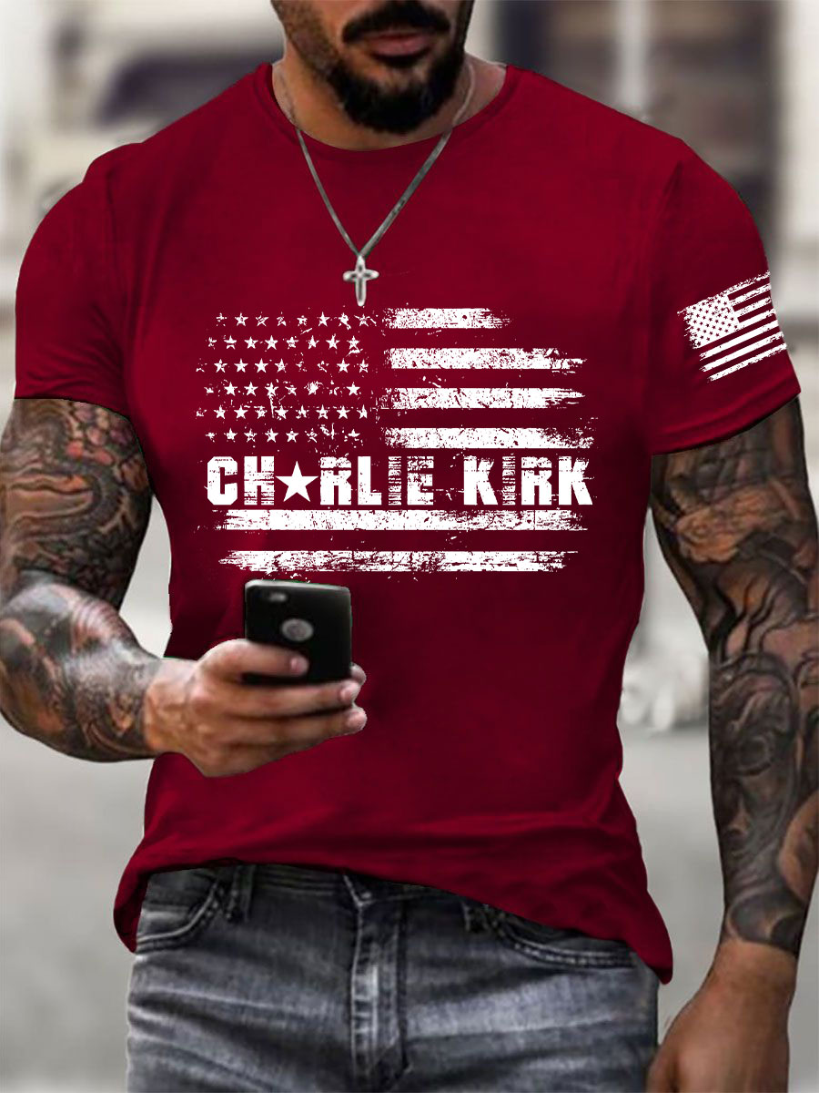 Men's A True Patriot Printed Casual T-Shirt-America250