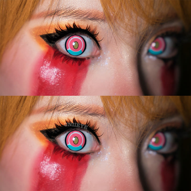 Uniieye Blind Titan Pink Cosplay Colored Contact Lenses-UNIIEYE