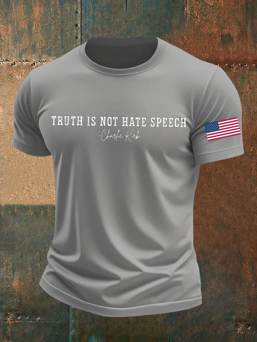 Men's Truth Is Not Hate Speech Printed T-shirt-America250